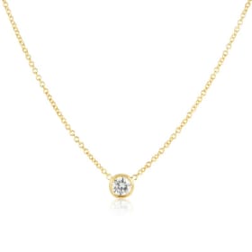 14K YELLOW GOLD ROUND BRILLIANT DIAMOND BEZEL SET SOLITAIRE item