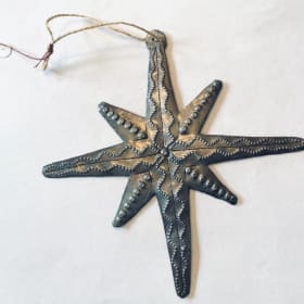 5" Nativity Star Tin Art  Ornament item