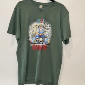 Green Fishing & Green Grandpa T-Shirts - size L item