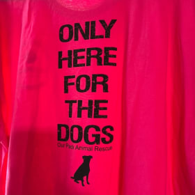 Pink Only Here for the Dogs Tee item