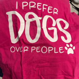 Pink I prefer dogs over people item