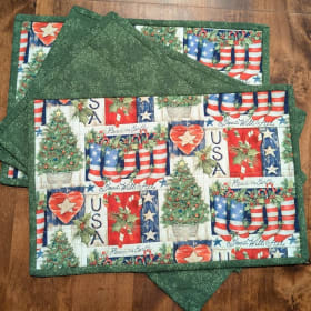 Handmade American Christmas Placemats - Set of 4 item