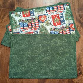 Handmade American Christmas Placemats - Set of 4 item