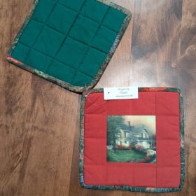 Handmade Thomas Kinkade Potholder Set item