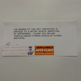 Motor Vehicle Inspection item