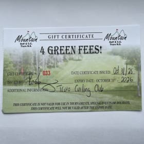 4 Green Fees - Mountain Golf item