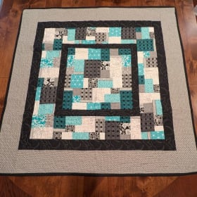Handmade Lap Quilt (teal) item