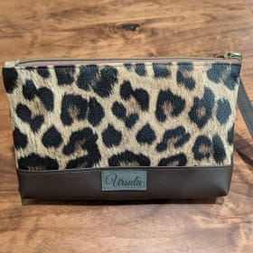 Handmade Wristlet - Cheetah & Chocolate item