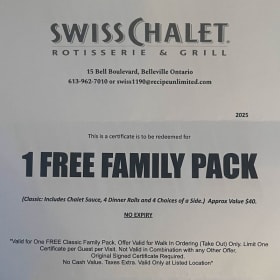 Swiss Chalet Family Pack (A) item