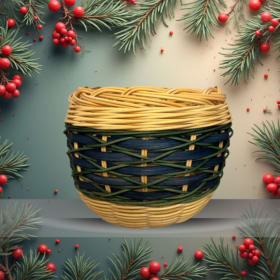 Hand woven decorative basket item