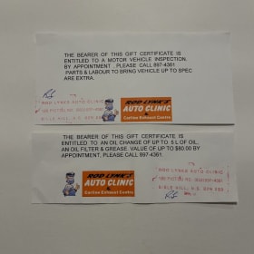 Full Service Oil Change and MVI item