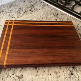 Handcrafted Hardwood Cutting Board (Walnut + Osage) item