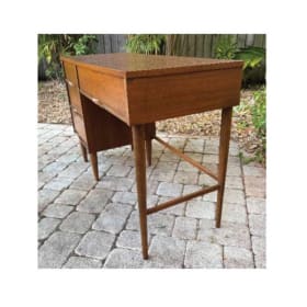 Mid-Century Modern 4 Drawer Writing Desk With Chair item