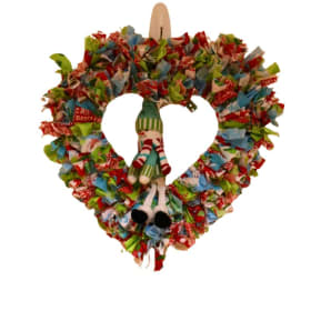 Heart Shaped Rag Wreath item