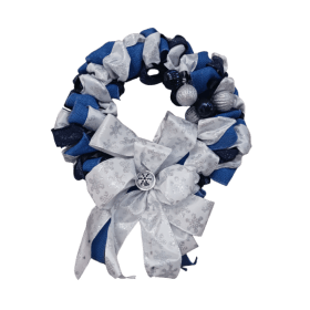 Blue & Silver Snowflake Winter Wreath item