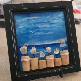 Seagulls Shell Art item
