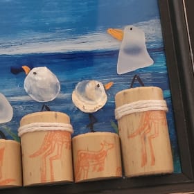 Seagulls Shell Art item