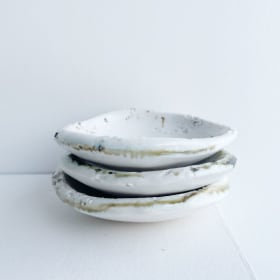 Set of 3 Handmade Porcelain Bowls item