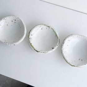 Set of 3 Handmade Porcelain Bowls item