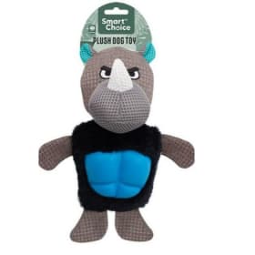 Smart Choice Tough Squeaky Plush Rhino item