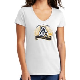 Ladies White V-Neck ADULT MEDIUM item