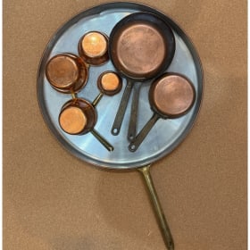 Vintage Copper Cookware Collection — 8 Pieces item