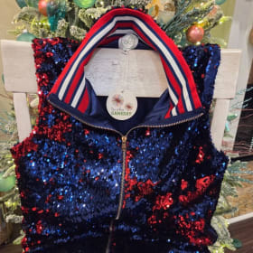 Sequin Vest Red & Blue item