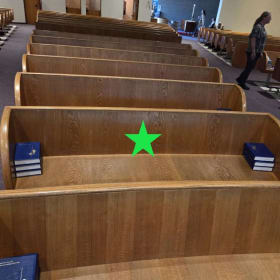 Approx. 6 ft. pew (4 adults) evening concert item