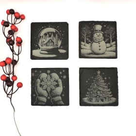 Christmas Themed Slate Coasters item
