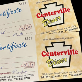 $20 in Gift Cards to Centerville Diner 2 (1 of 2) item