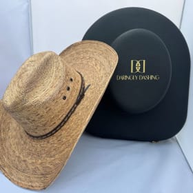 Cowboy hat with storage box item