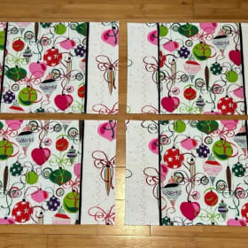 4 Holiday Pink & Green Placemats item