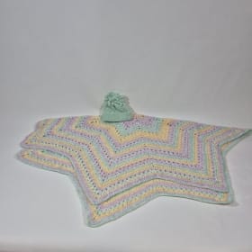 Handmade Crochet Baby Hat and Baby Blanket item