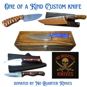 Six Raffle tickets for a One of a Kind Custom Knife item