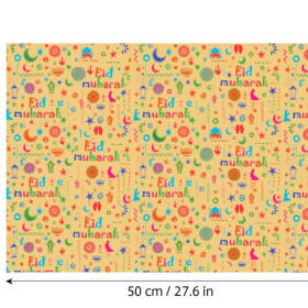 Eid Mubarak Wrapping Paper Sheets - Pack of 10 item