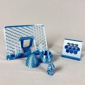 11. 3D-Printed Desk Toy & Décor Set - Blue item