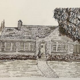 Pen & Ink Home Drawing 8X10 item