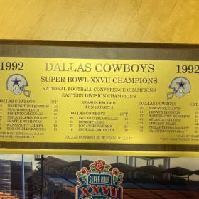 1992 Dallas Cowboys Super Bowl XXVII Champions Plaque item