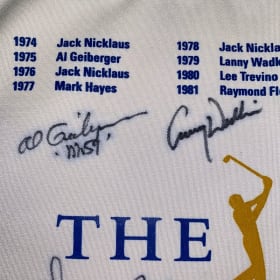 7 AUTOGRAPHED PGA Players Championship Golf Pin item