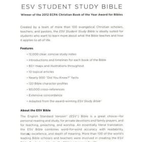 STUDY BIBLE: ESV STUDENT (CHESTNUT IMITATION LEATHER) item