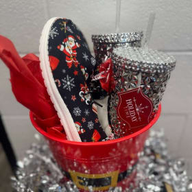 #35- Christmas Shoes (size 10) and 2 Sparkle Tumblers! item