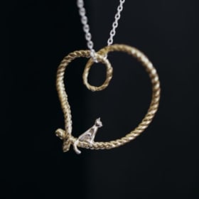 Necklace “My friend” (cat) by Cote-Jeunot (Knoxville) item