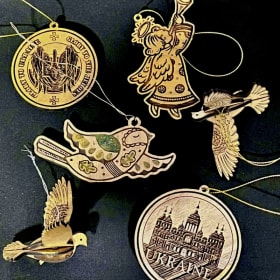 Hand-made set of Christmas ornaments item