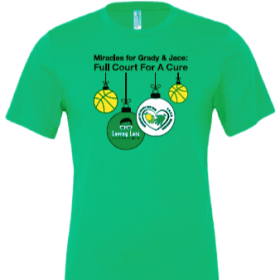 Full Court For A Cure Unisex Adult T-shirt - Green Small item
