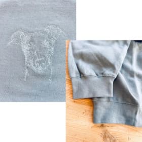 Embroidered hound sweatshirt item