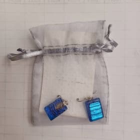 Blue glass earrings item