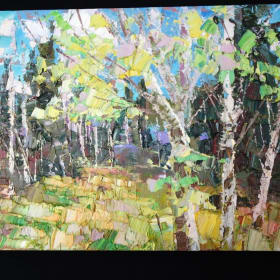 Oil Painting of Aspen Grove item