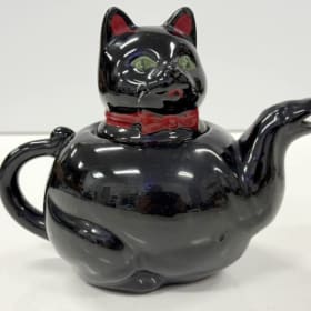 Vintage Black Cat Teapot, Vintage- Style item