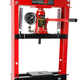 Heavy-Duty 12-Ton Hydraulic Press (Pressure Gauge Included) item