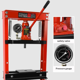 Heavy-Duty 12-Ton Hydraulic Press (Pressure Gauge Included) item